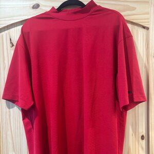 Tiger Woods Red Mockneck SS Size XL
